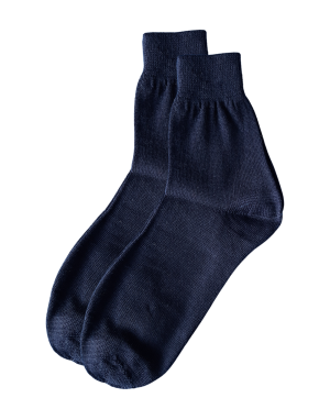 Women pure wool  socks plain design navy